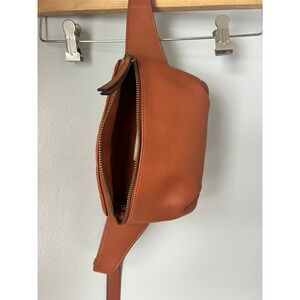 Universal Thread Orange Faux Leather Fanny Pack Belt Bag Adjustable Strap